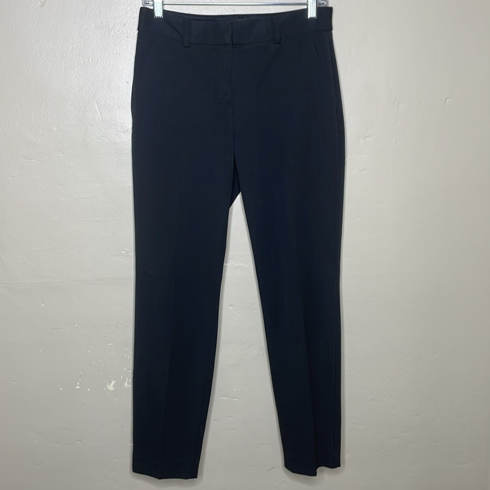 EXPRESS Trouser Pants Columnist Ankle Mid Rise Black Corporate Career Wear 4
